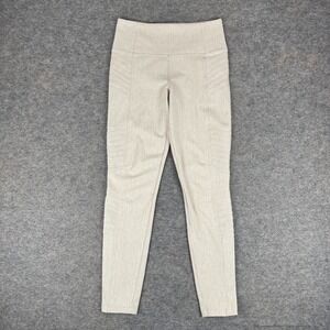 Athleta Delancey Textured Moto Tight 27" Beige Womens Small S
